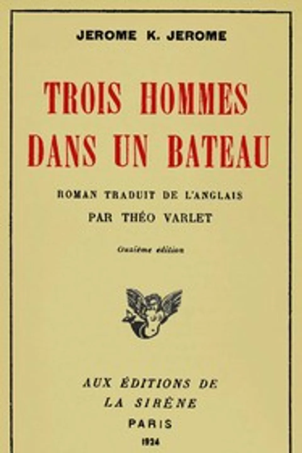 Trois hommes dans un bateau, Jerome K. (Jerome Klapka) Jerome