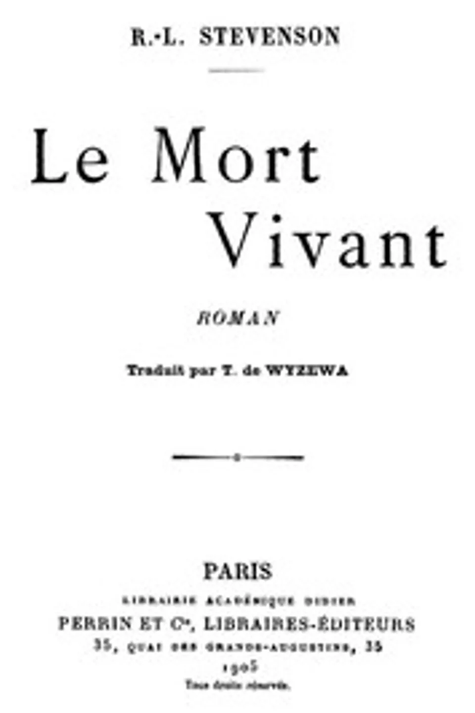 Le mort vivant, Robert Louis Stevenson