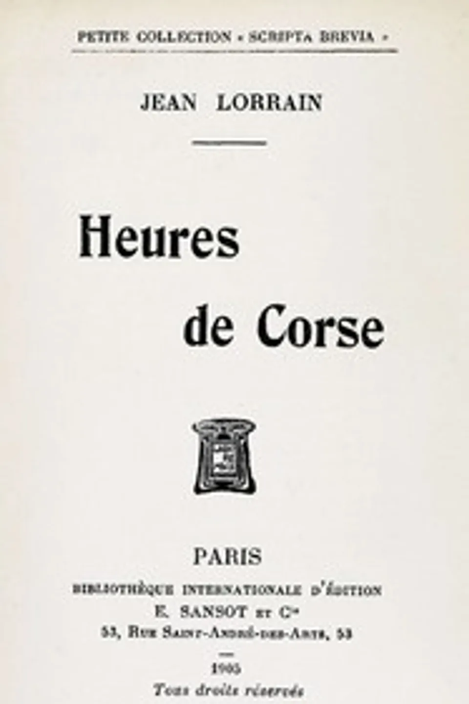Heures de Corse, Jean Lorrain