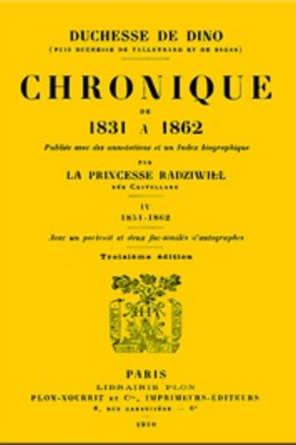 Chronique de 1831 à 1862, Tome 4 (de 4), Dorothée Dino