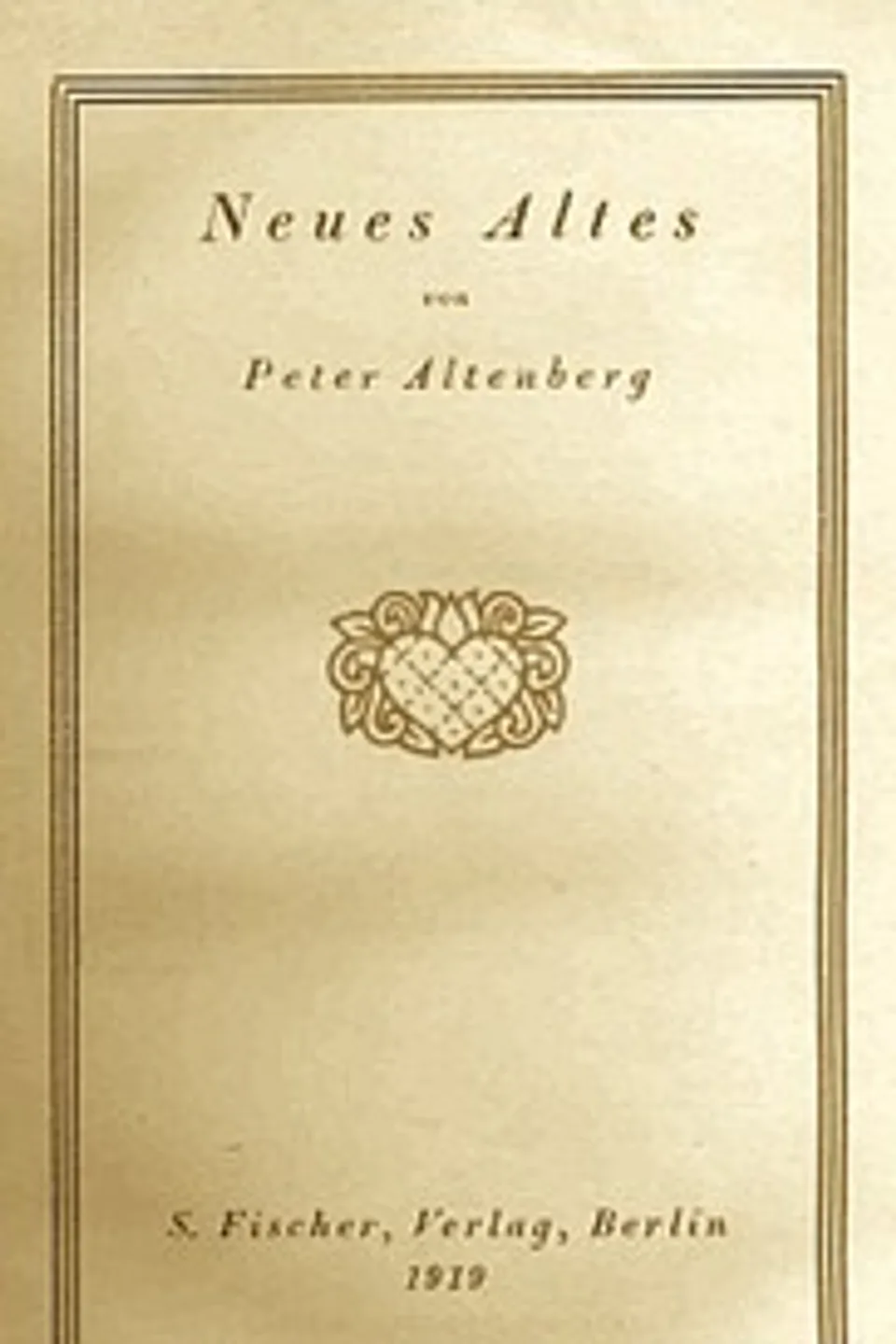 Neues Altes, Peter Altenberg