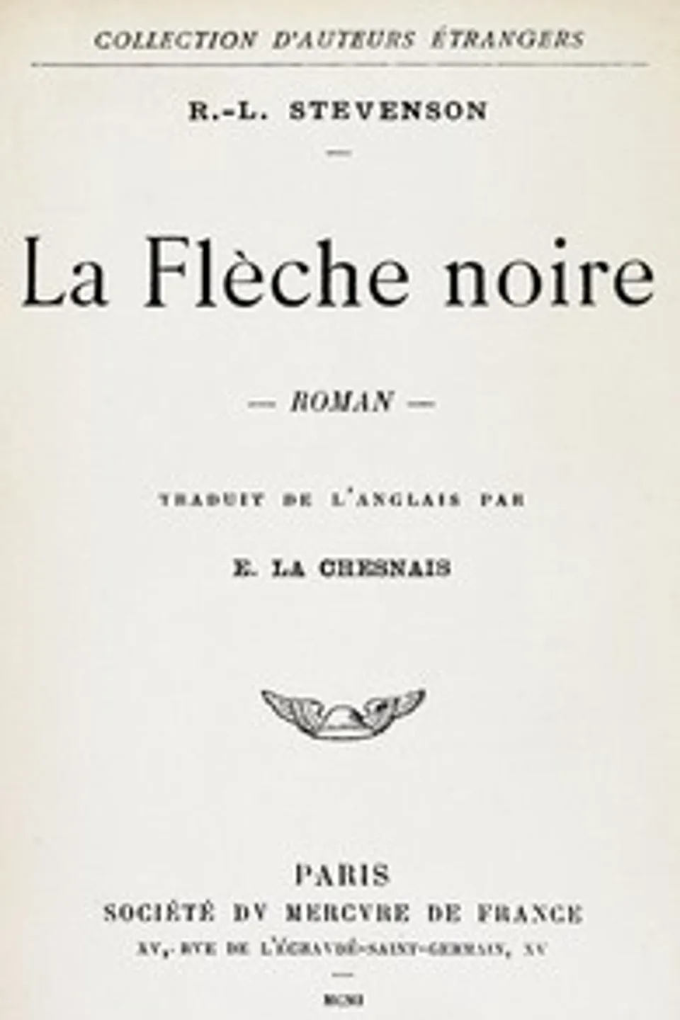 La flèche noire, Robert Louis Stevenson