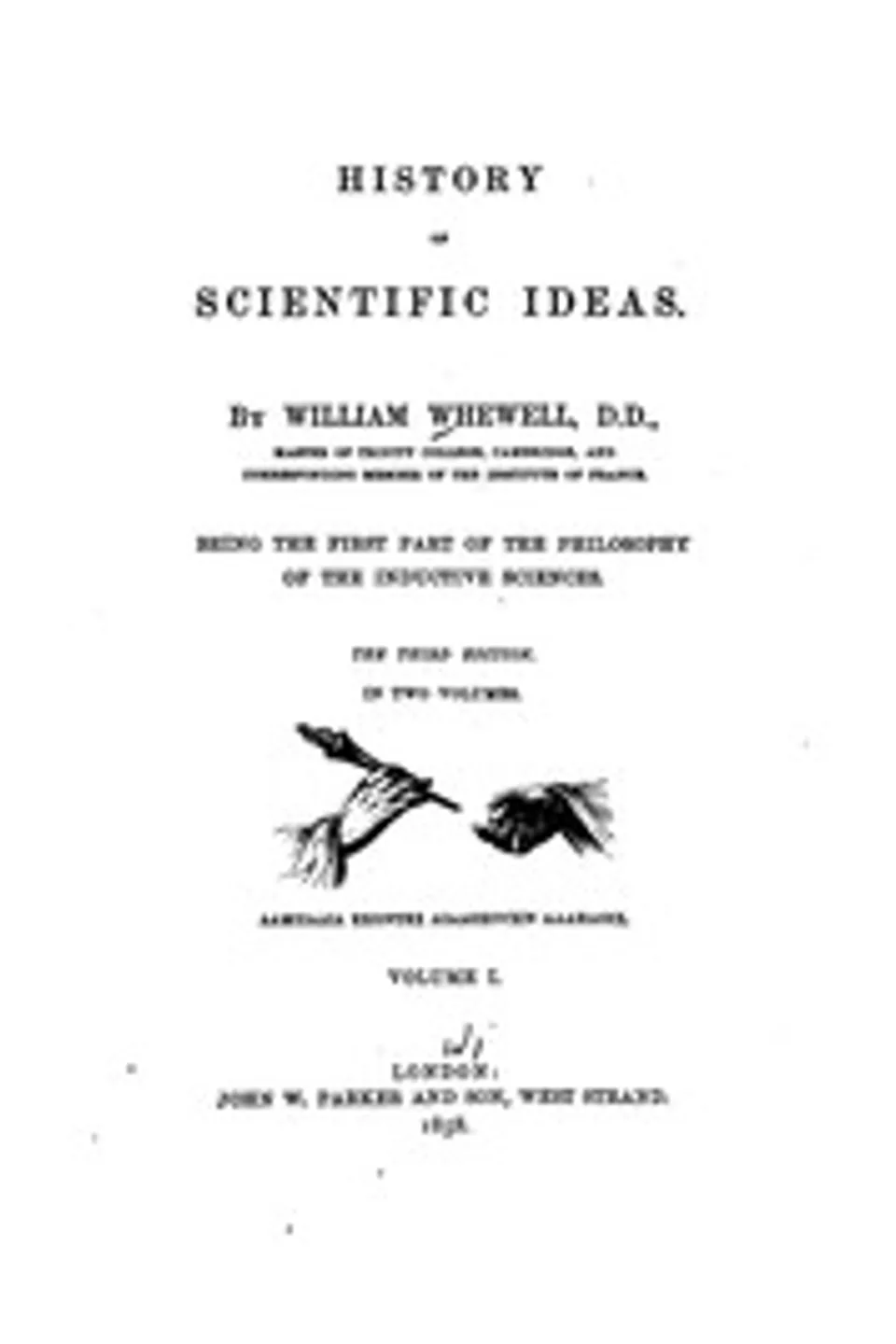 History of scientific ideas, William Whewell