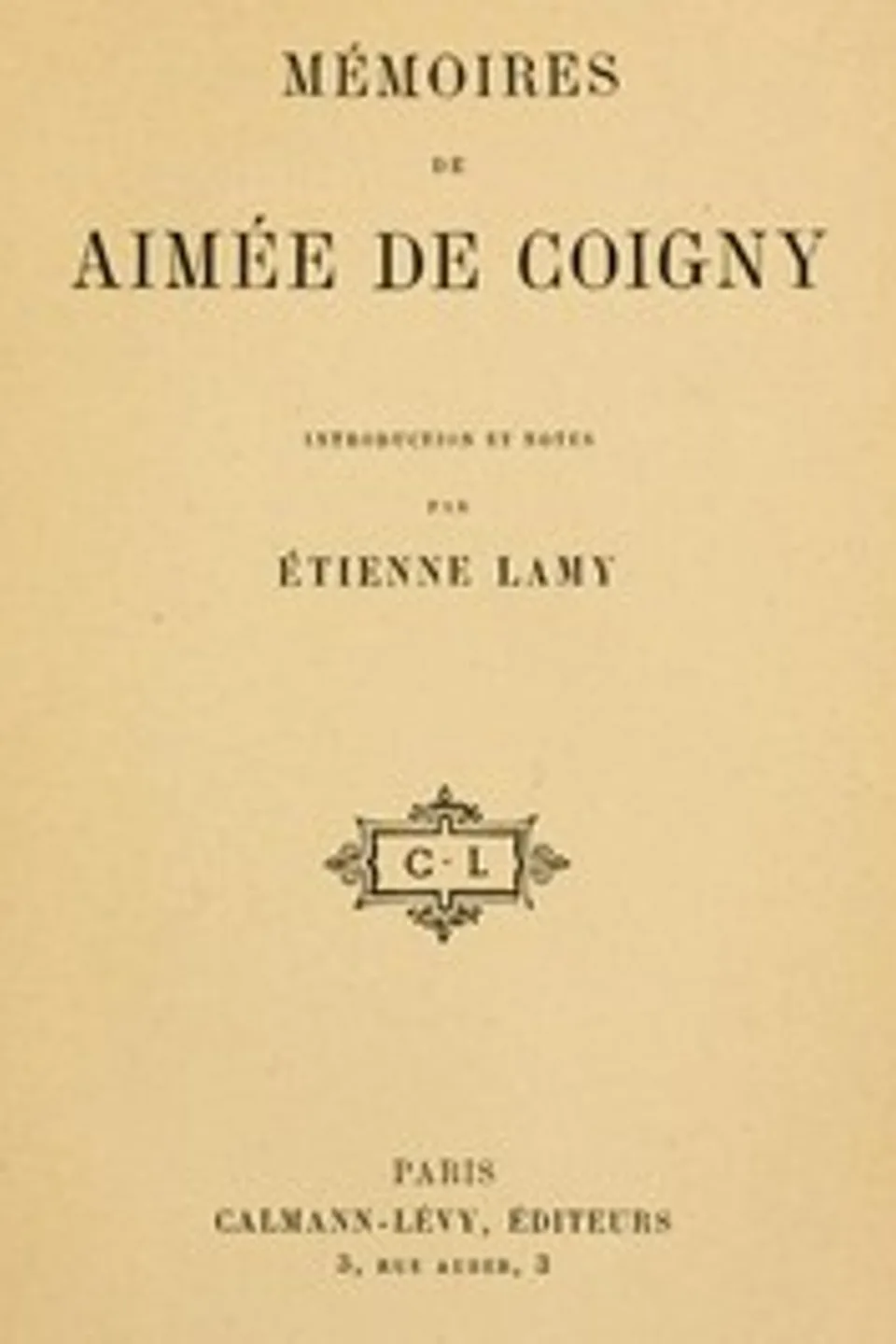 Mémoires de Aimée de Coigny, Aimée de Coigny