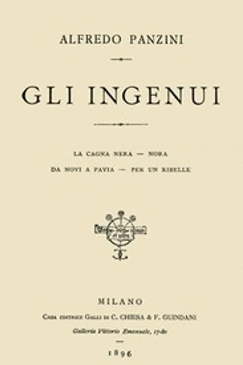 Gli ingenui, Alfredo Panzini