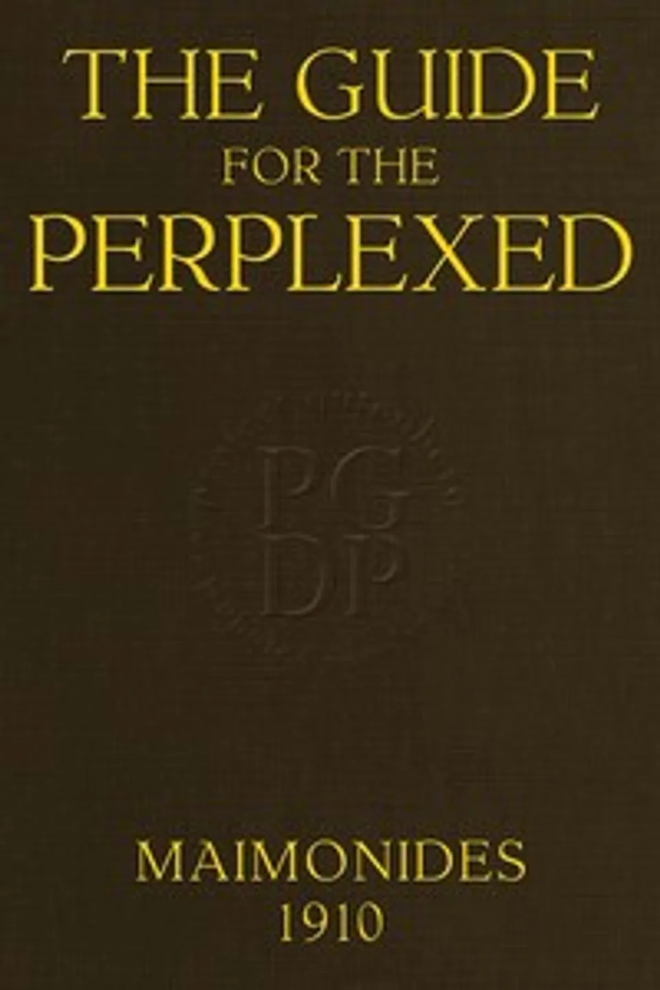 The guide for the perplexed, Moses Maimonides
