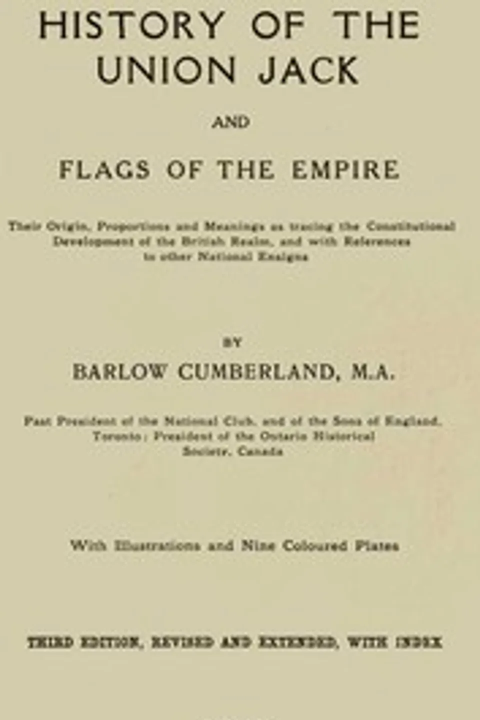 History of the Union Jack and Flags of the Empire, Barlow Cumberland