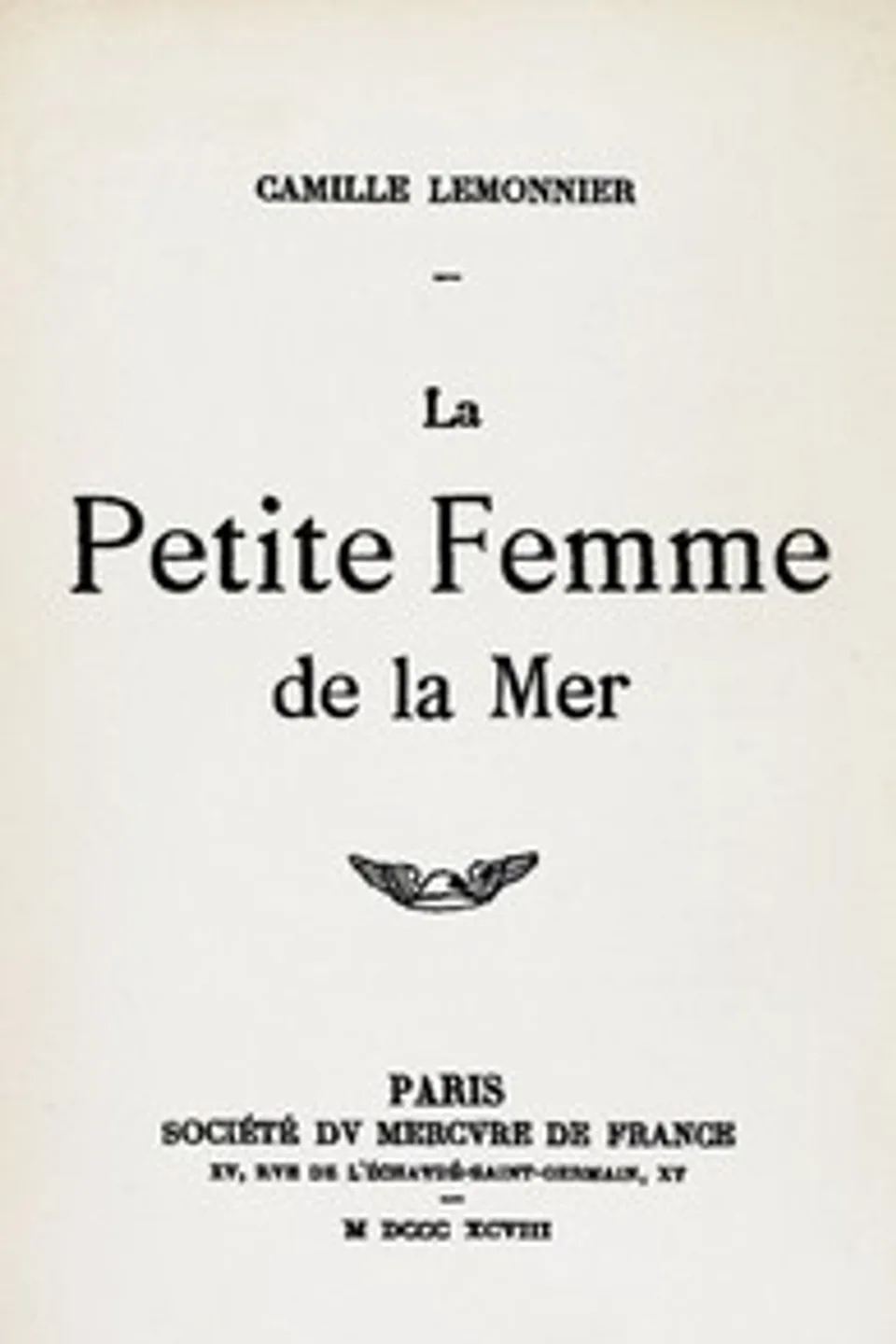 La petite femme de la mer, Camille Lemonnier