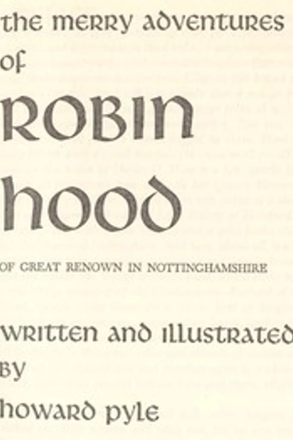 The Merry Adventures of Robin Hood, Howard Pyle