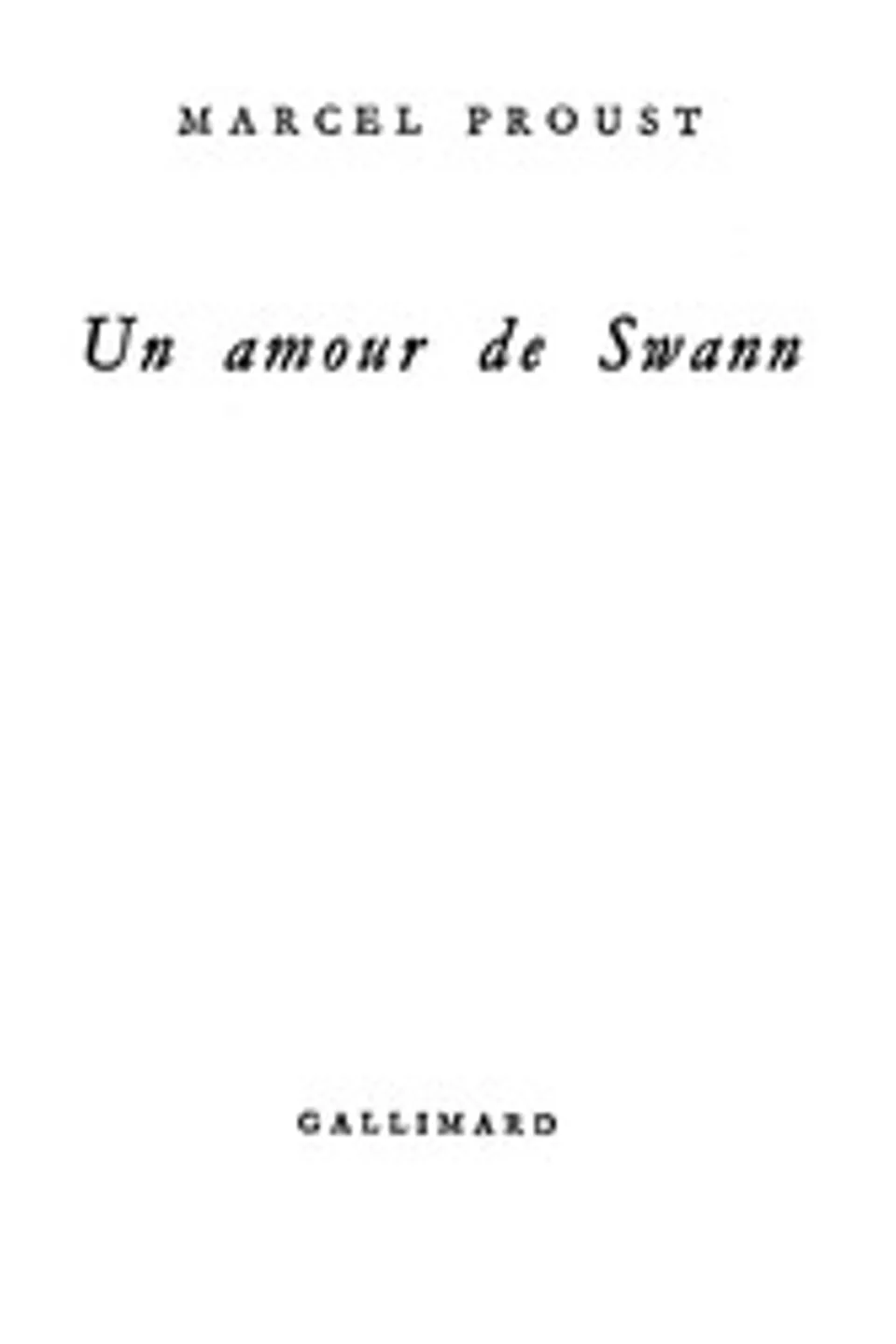 Un amour de Swann, Marcel Proust