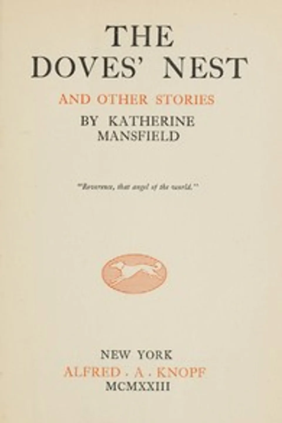 The Doves' Nest, and Other Stories, Katherine Mansfield