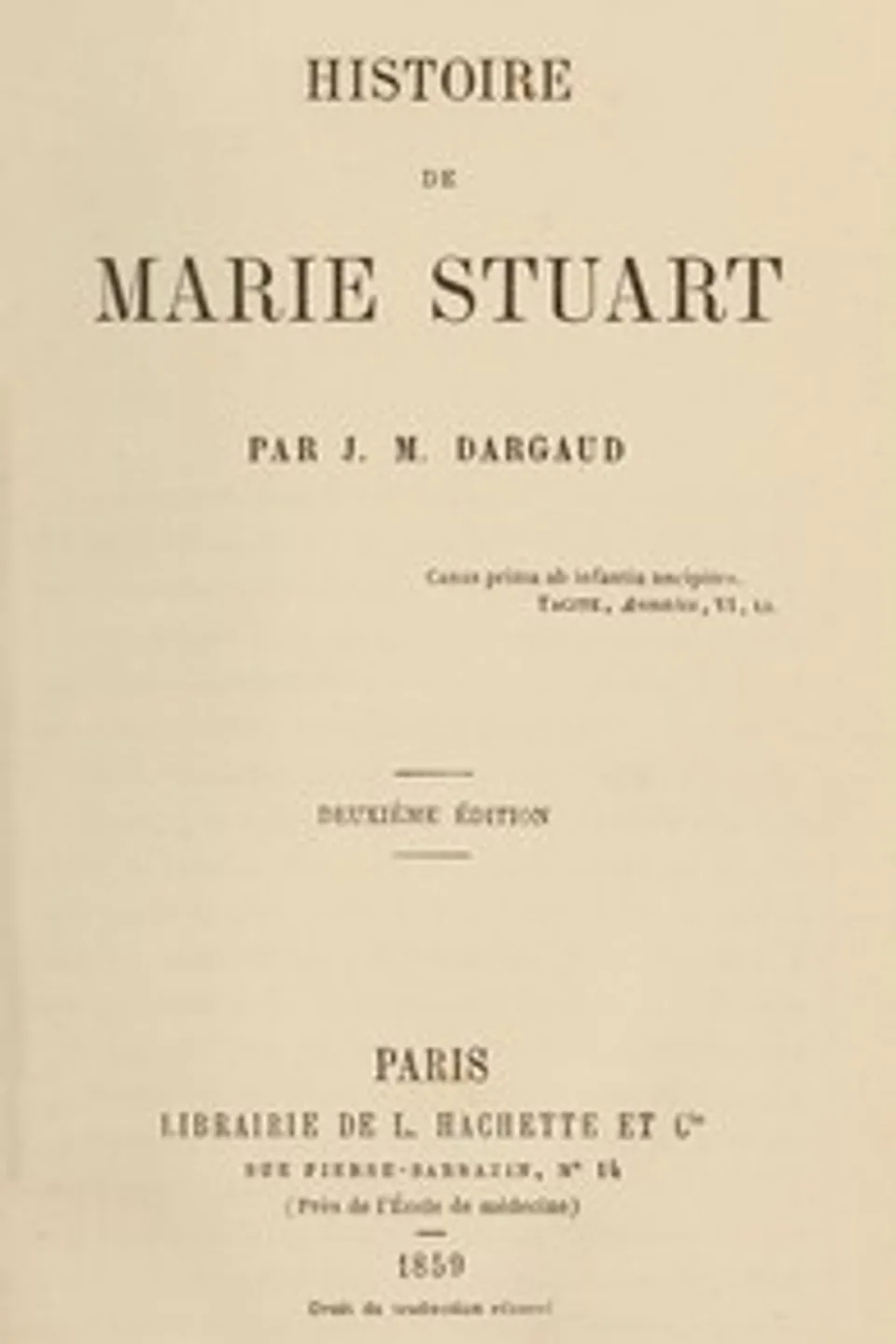 Histoire de Marie Stuart, Jean-Marie Dargaud