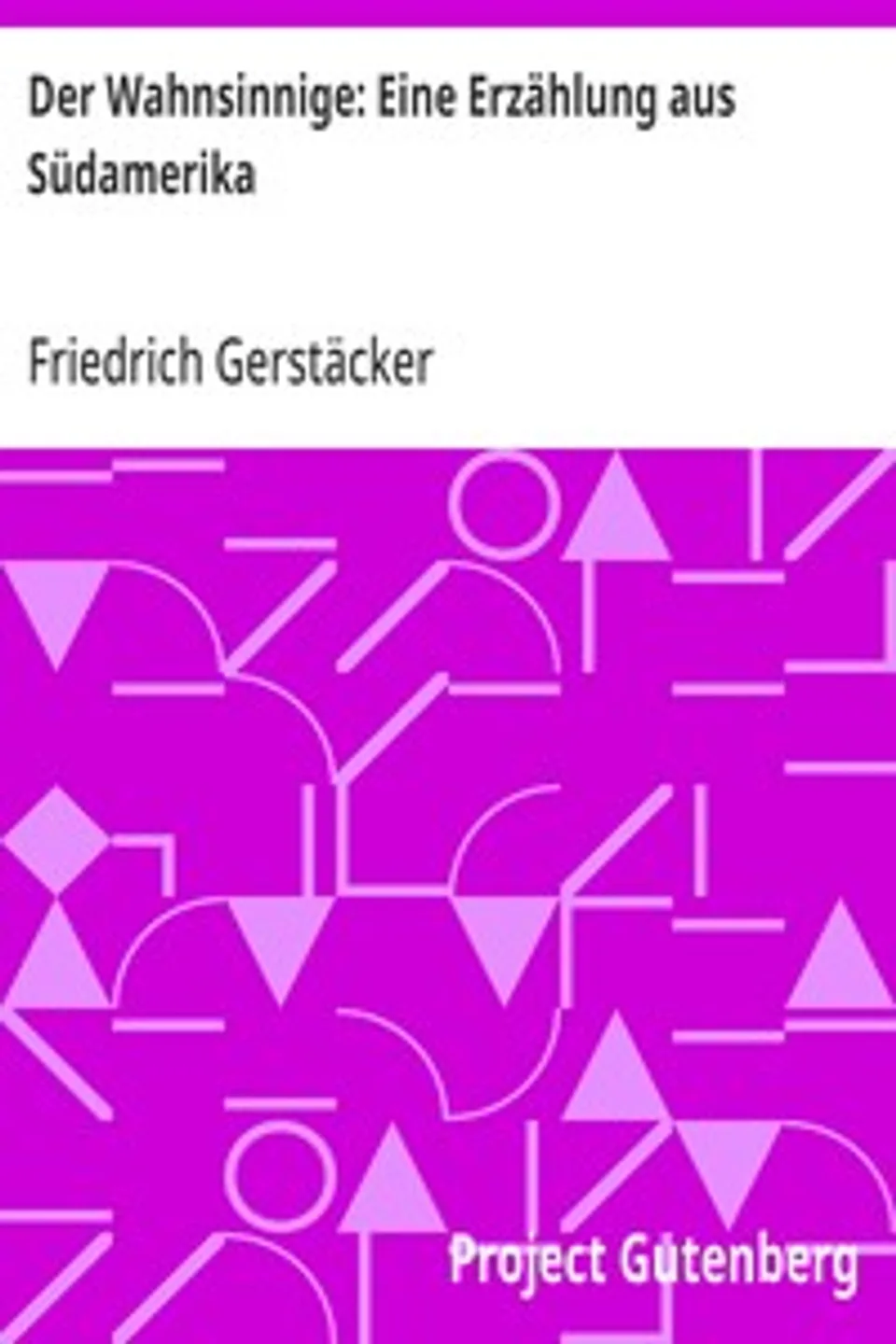 Der Wahnsinnige: Eine Erzählung aus Südamerika, Friedrich Gerstäcker
