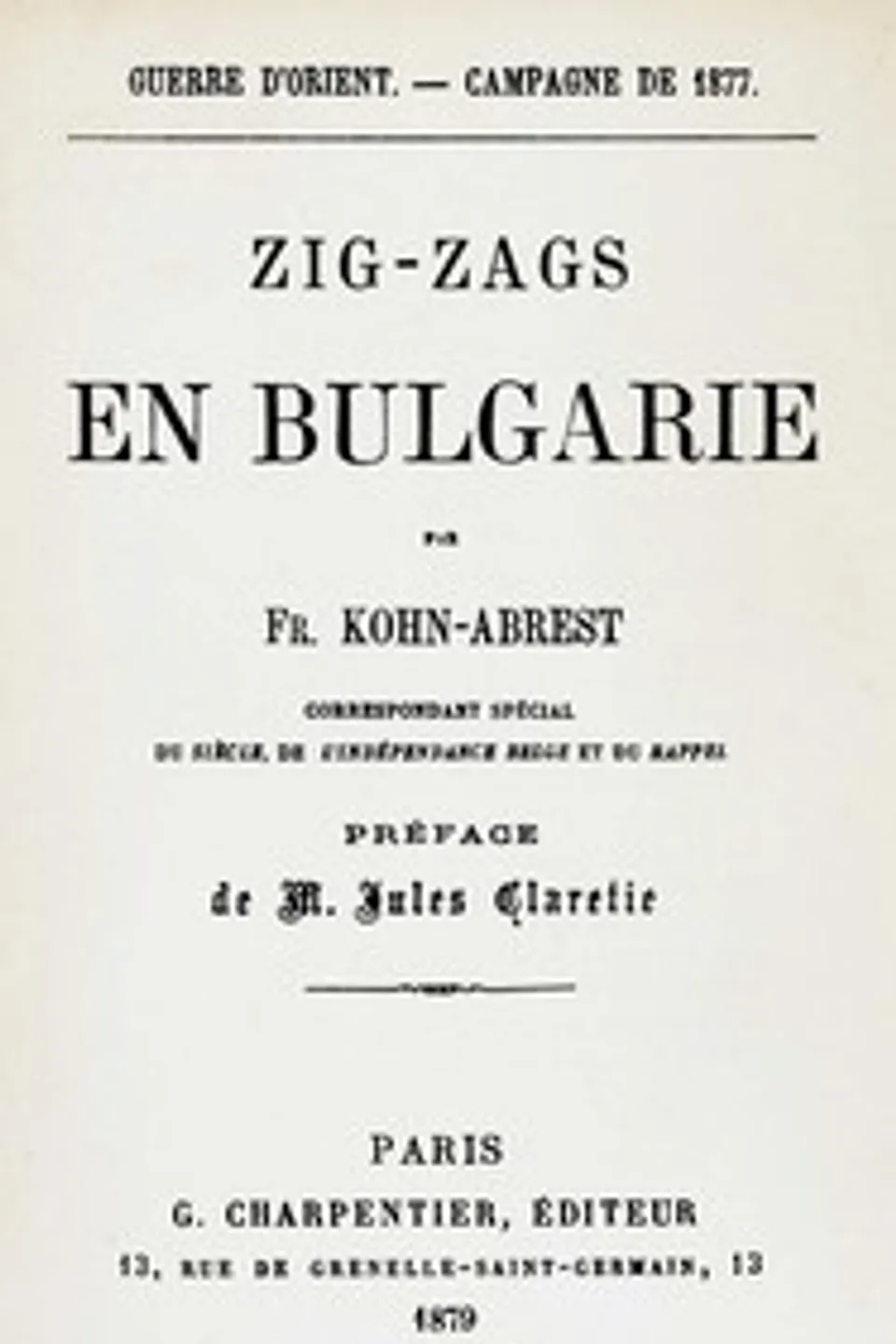 Zig-zags en Bulgarie, Frédéric Kohn-Abrest