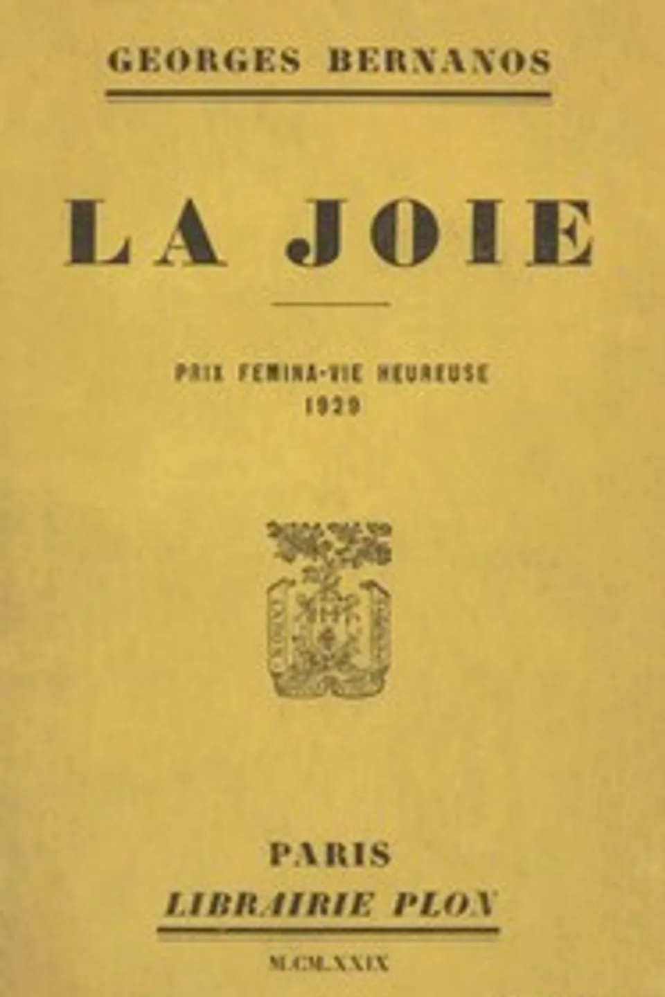 La joie, Georges Bernanos