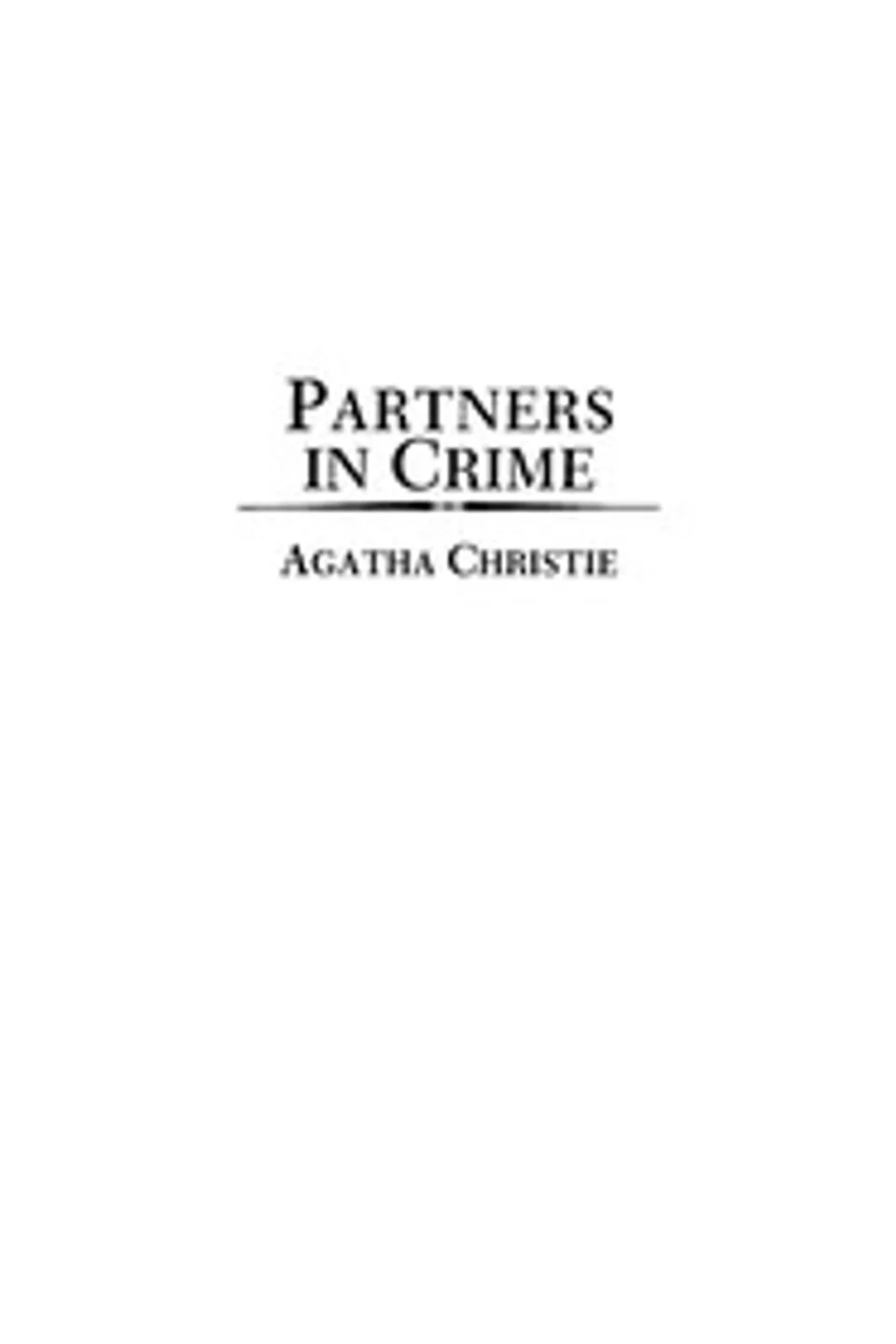 Partners in crime, Agatha Christie