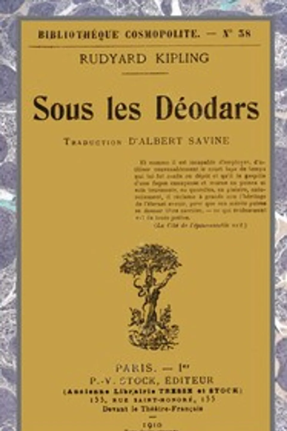 Sous les déodars, Rudyard Kipling