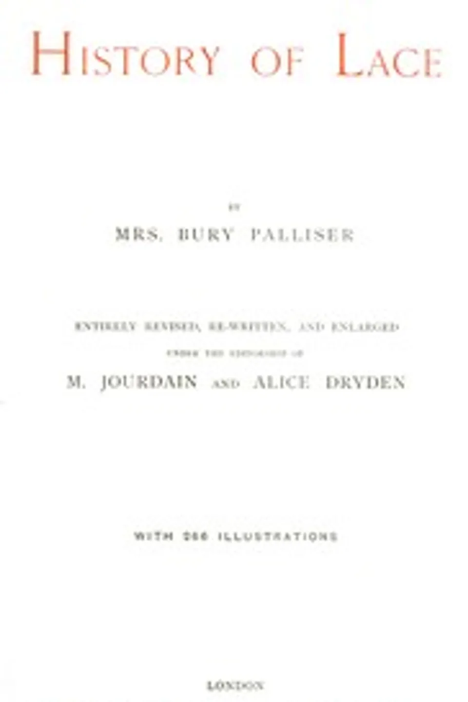 History of Lace, Bury Palliser