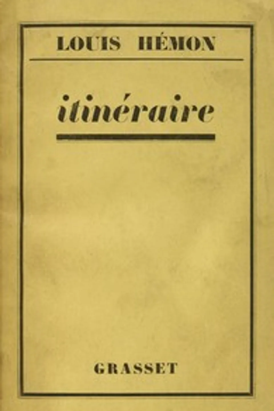 Itinéraires, Louis Hémon