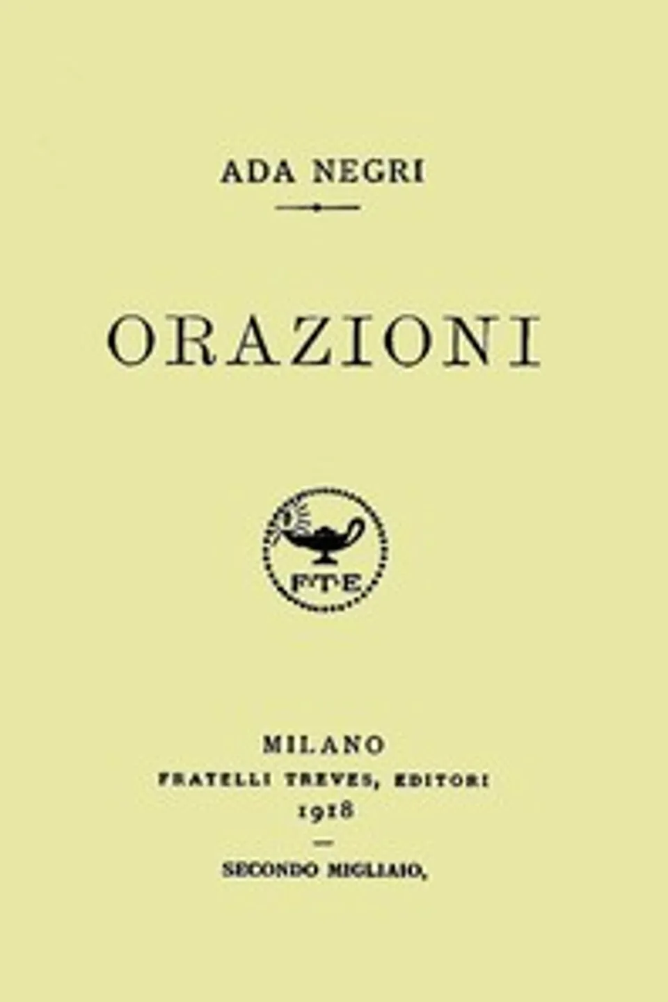 Orazioni, Ada Negri
