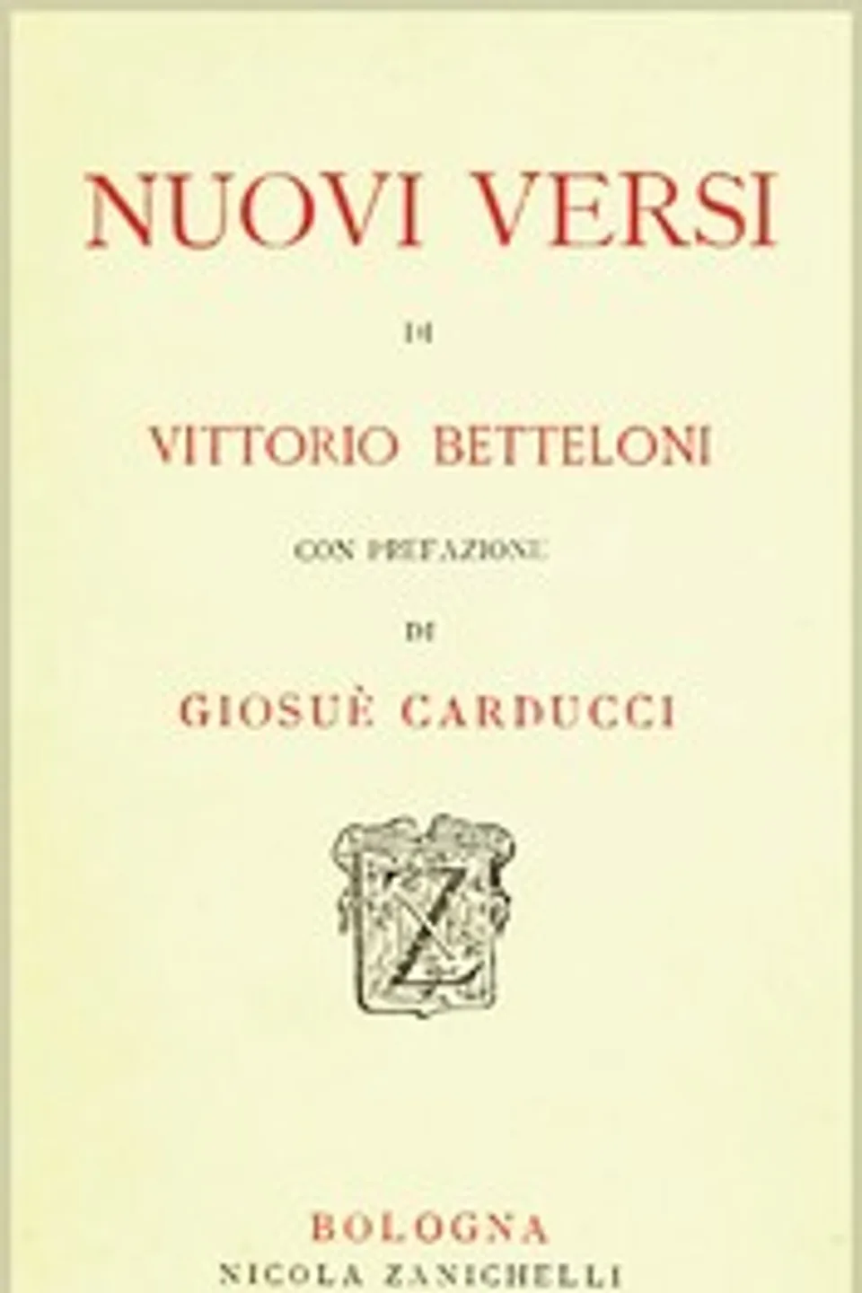 Nuovi versi, Vittorio Betteloni