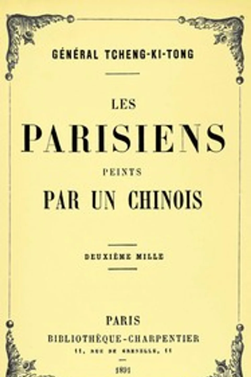 Les Parisiens peints par un Chinois, Ki-tong Tcheng